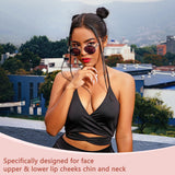 EVIEY Painless Facial Hair Remover for Women Electric Face Shaver Peach Fuzz Lip Hair LED Light Rose Gold