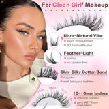 Goddvenus Lash Clusters Kit 300 Piece Wispy DIY Eyelash Extensions C Curl 10-16mm Natural Look
