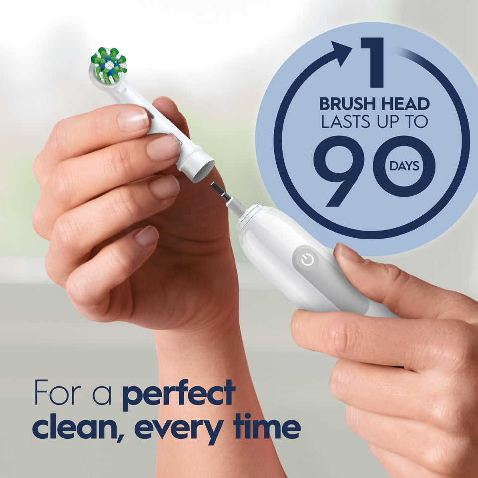 Oral-B Pro 1000 Rechargeable Electric Toothbrush White Dentist-Inspired Round Brush Head