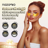 NAZANO Under Eye Patches 60 Pack with Gold Collagen and Hyaluronic Acid for Eye Area Hydration