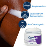 CeraVe Skin Renewing Night Cream with Niacinamide Peptides & Hyaluronic Acid 1.7 Oz