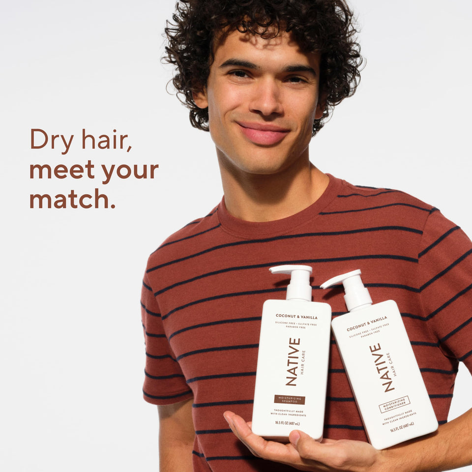 Native Coconut and Vanilla Shampoo and Conditioner Duo for All Hair Types with Clean Ingredients