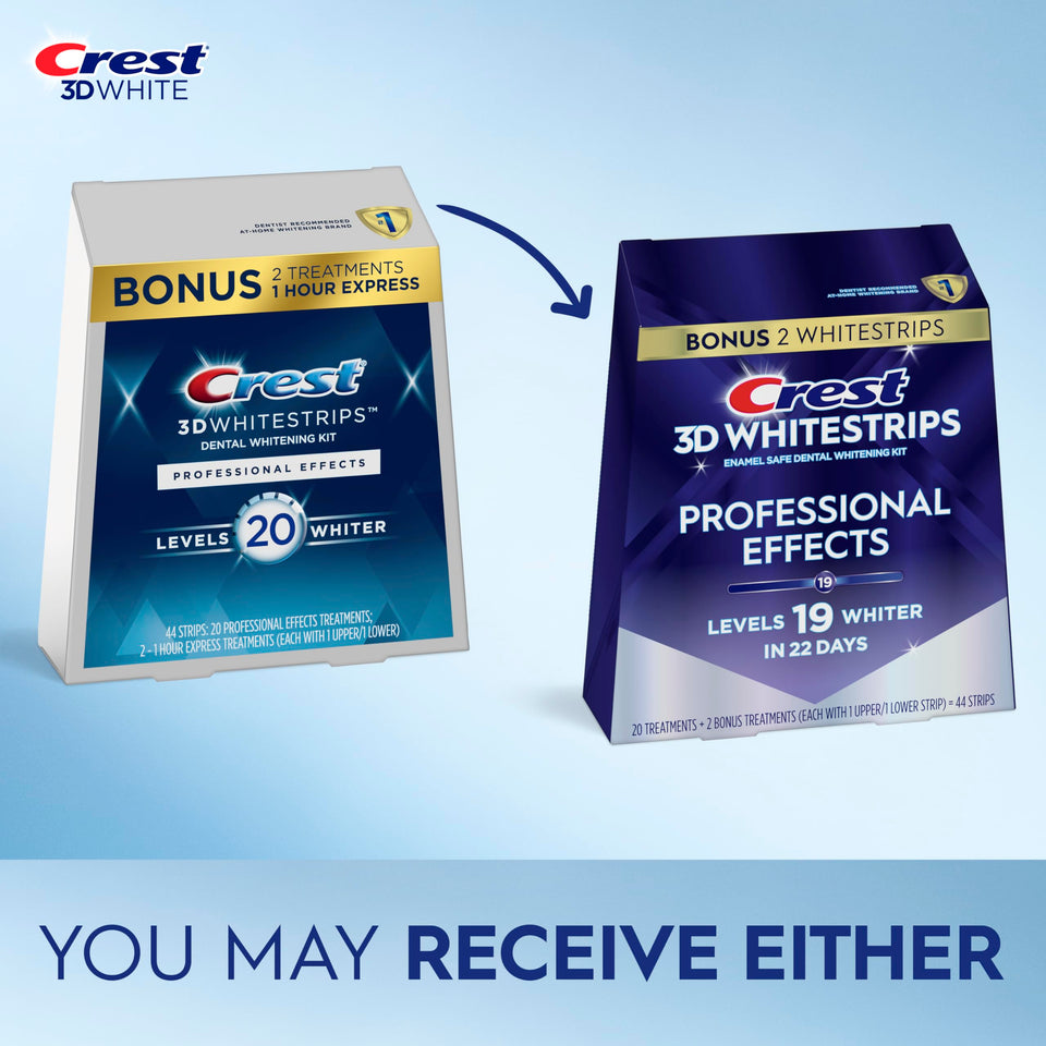 Crest 3D Whitestrips Professional Effects Teeth Whitening Kit 22 Treatments 44 Strips