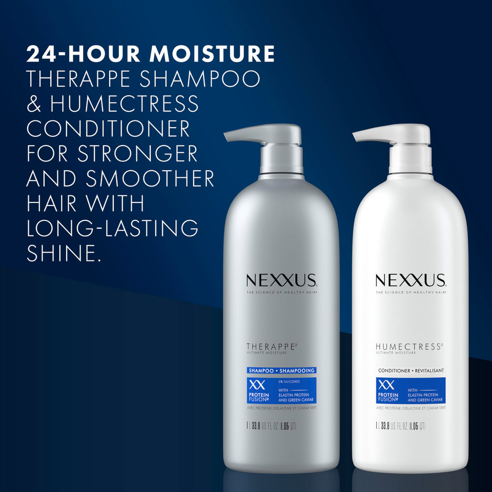 Nexxus Therappe Shampoo and Humectress Conditioner Set for Dry Hair with Caviar Complex and Elastin Protein