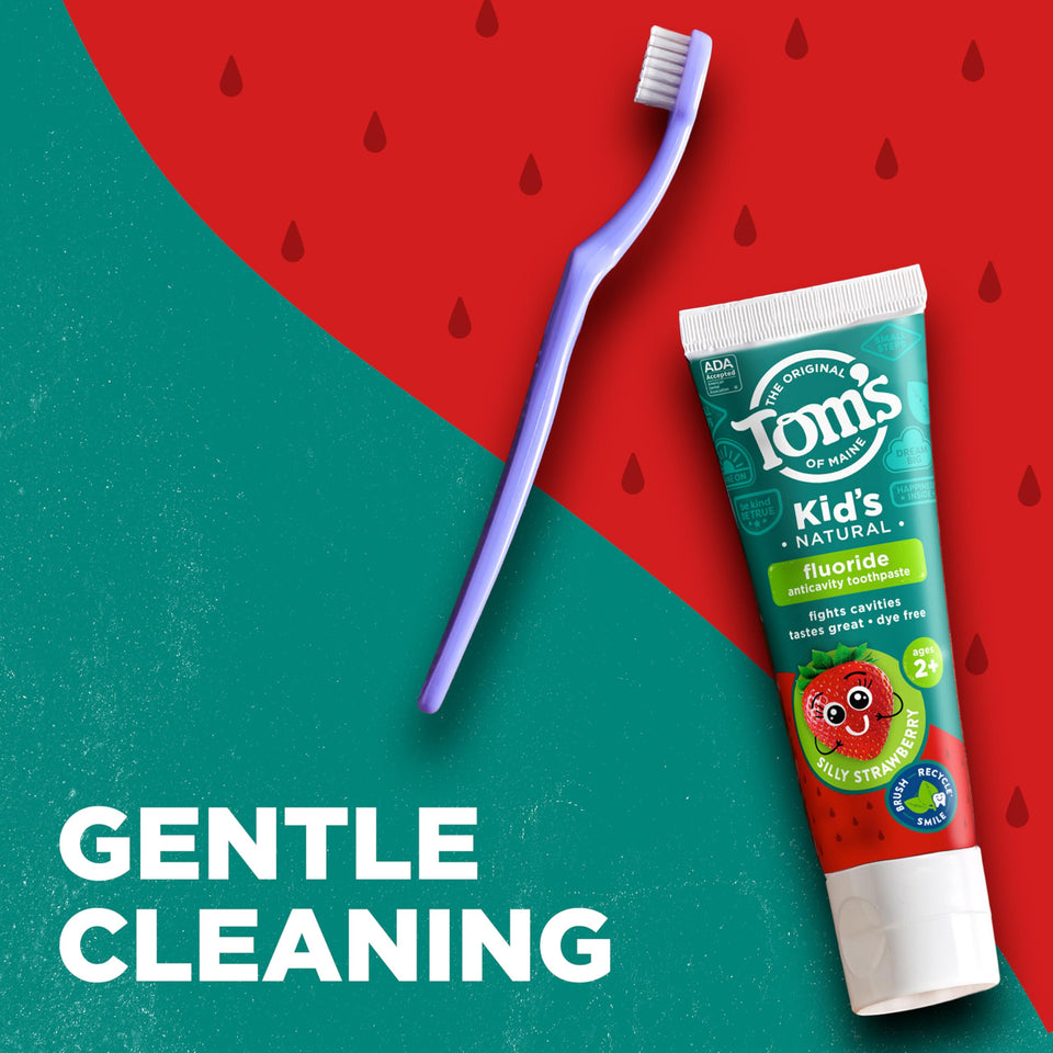Tom’s of Maine Watermelon Wiggle Kids Toothpaste with Fluoride for Daily Cavity Protection Care