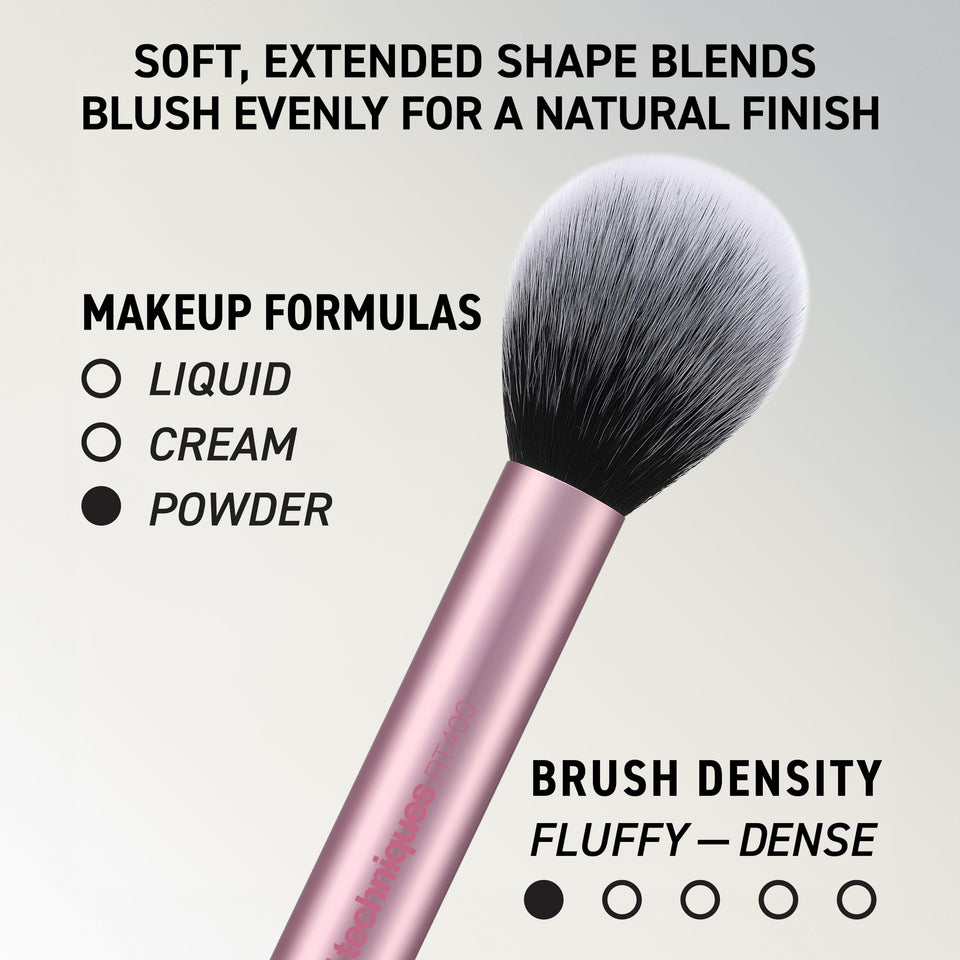 Real Techniques 6 Piece Everyday Essentials Makeup Brush Set 4 Brushes 2 Sponges Cruelty-Free Vegan Gift