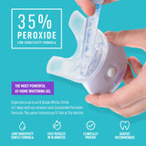 iSmile LED Teeth Whitening Kit 35% Carbamide Peroxide 3 Gel Syringes Remineralization Gel and Tray