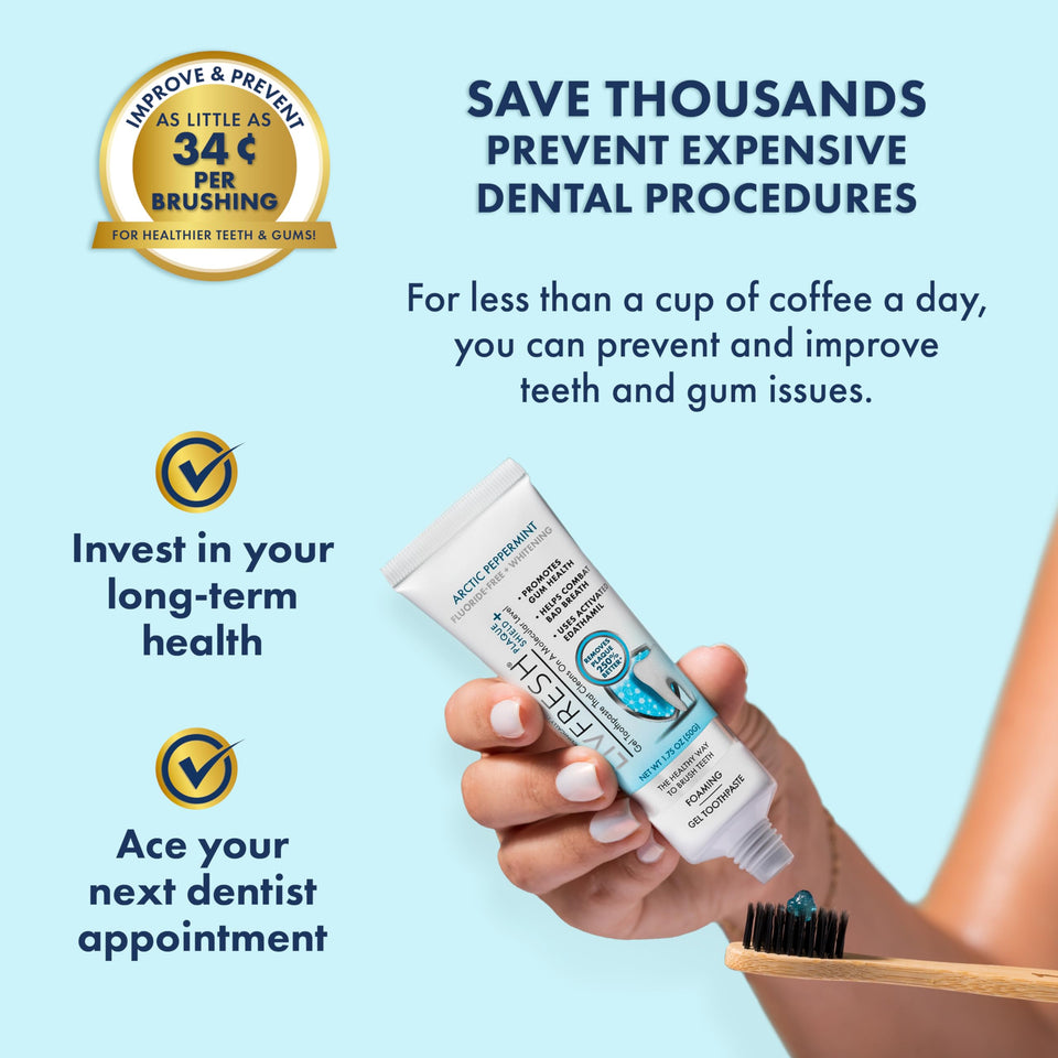 LIVFRESH Toothpaste Gel Clinically Proven for Better Plaque Removal and Improved Gum Health