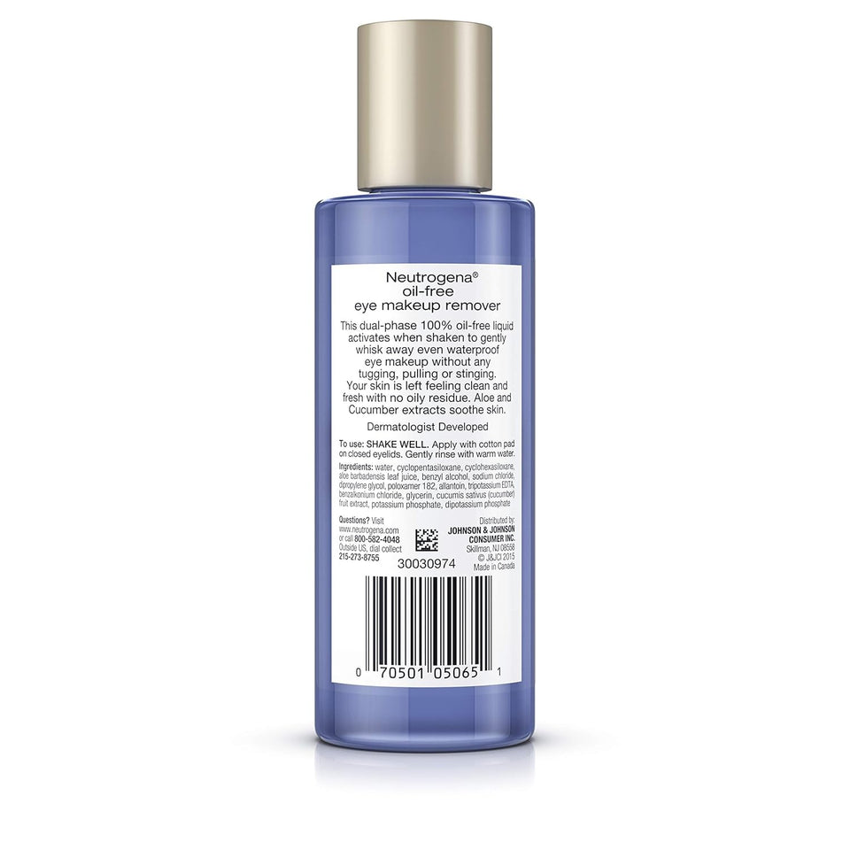 Neutrogena Gentle Oil Free Eye Makeup Remover for Sensitive Eyes and Waterproof Makeup Removal