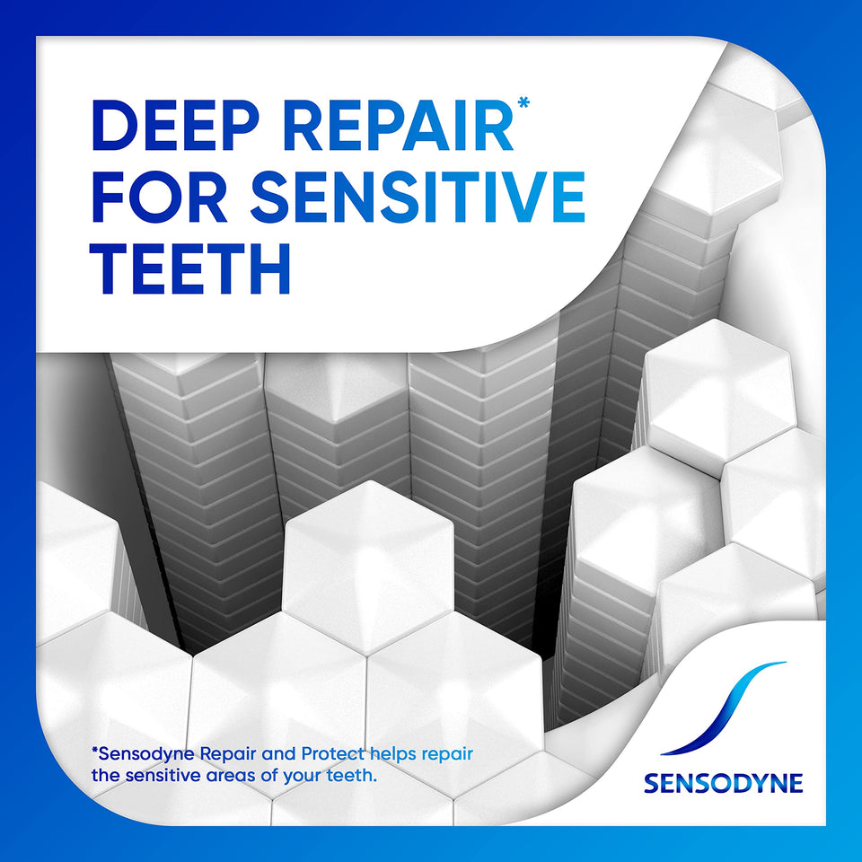 Sensodyne Repair and Protect Whitening Toothpaste for Sensitive Teeth with Cavity Protection Pack of 2