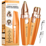 VG VOGCREST Facial Hair Remover and Eyebrow Shaver with Rechargeable LED Precision Trimmer