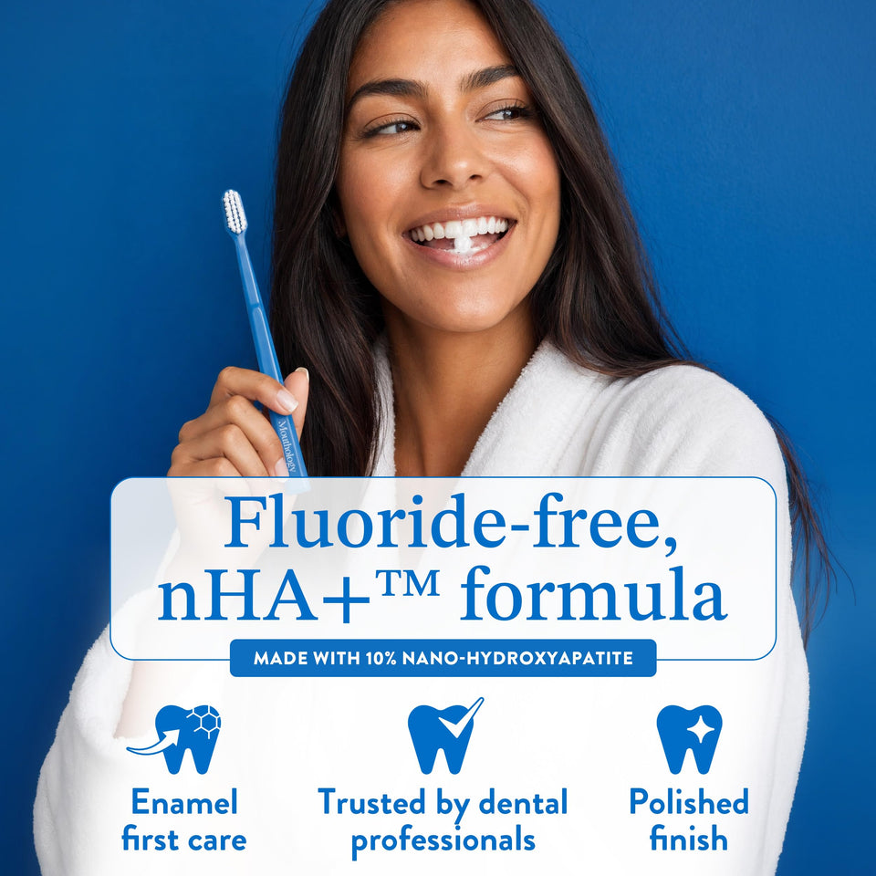 Mouthology Fluoride Free Whitening Toothpaste for Adults with Enamel Protection and Oral Care Support