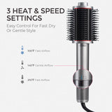 TYMO 4.0 Ionic Blow Dryer Brush 5-in-1 Lightweight 3X Faster Drying Anti-Frizz Metal Grey