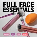 Real Techniques 6 Piece Everyday Essentials Makeup Brush Set 4 Brushes 2 Sponges Cruelty-Free Vegan Gift