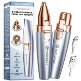 VG VOGCREST Facial Hair Remover and Eyebrow Shaver with Rechargeable LED Precision Trimmer