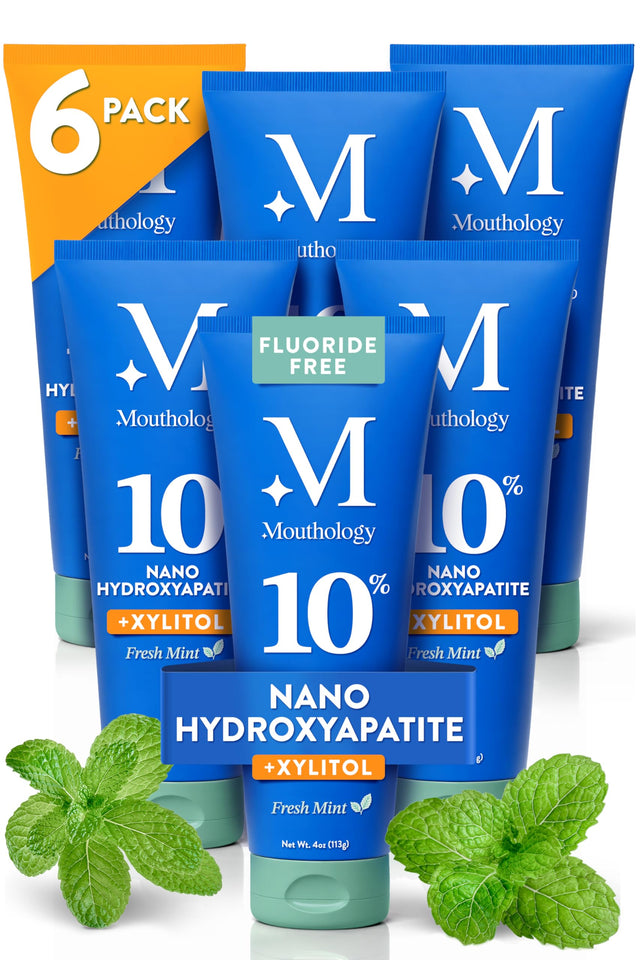 Mouthology Fluoride Free Whitening Toothpaste for Adults with Enamel Protection and Oral Care Support