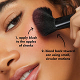 e.l.f. Angled Blush Brush for Sculpted Look Cream Liquid Powder Blush Bronzer Vegan Cruelty-Free
