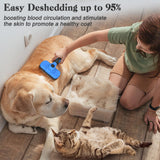 Swihauk Self-Cleaning Slicker Brush Deshedding Grooming Tool for Dogs and Cats Blue