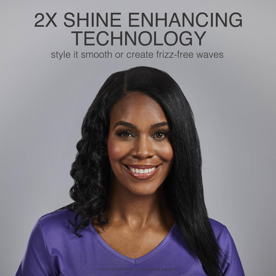Remington Shine Therapy 1 Inch Ceramic Flat Iron with Argan Oil Keratin for Frizz-Free Smooth Hair