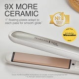 Remington Shine Therapy 1 Inch Ceramic Flat Iron with Argan Oil Keratin for Frizz-Free Smooth Hair