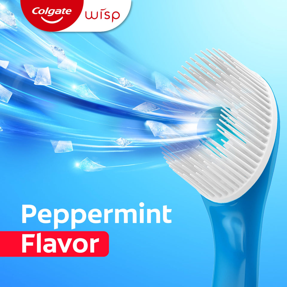 Colgate Max Fresh Wisp Disposable Mini Travel Toothbrushes Peppermint 24 Count Pack of 4