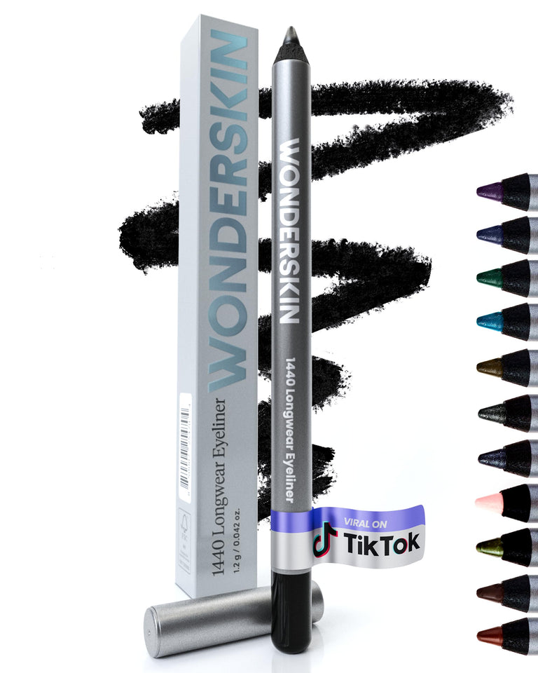 Wonderskin 1440 Longwear Eyeliner Pencil Deep Black Waterproof Formula for Lasting Eye Makeup