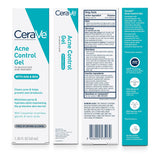 CeraVe Acne Control Gel 2% Salicylic Acid with Niacinamide & AHA for Blemish Treatment 1.35 Oz