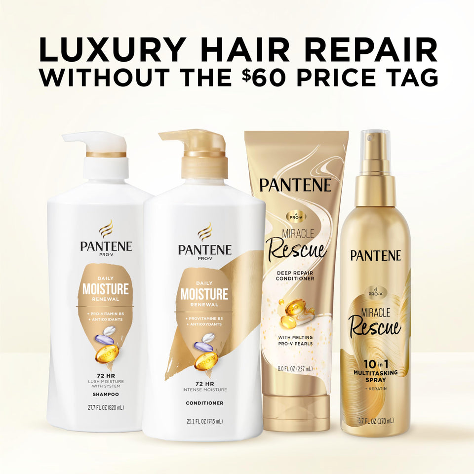 Pantene Daily Moisture Renewal Hair Care Set for Soft Smooth and Healthy Looking Hair All Types