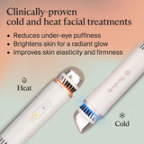 Therabody TheraFace Depuffing Wand Cold Heat Skincare Eye Massager Dark Circles Radiance White