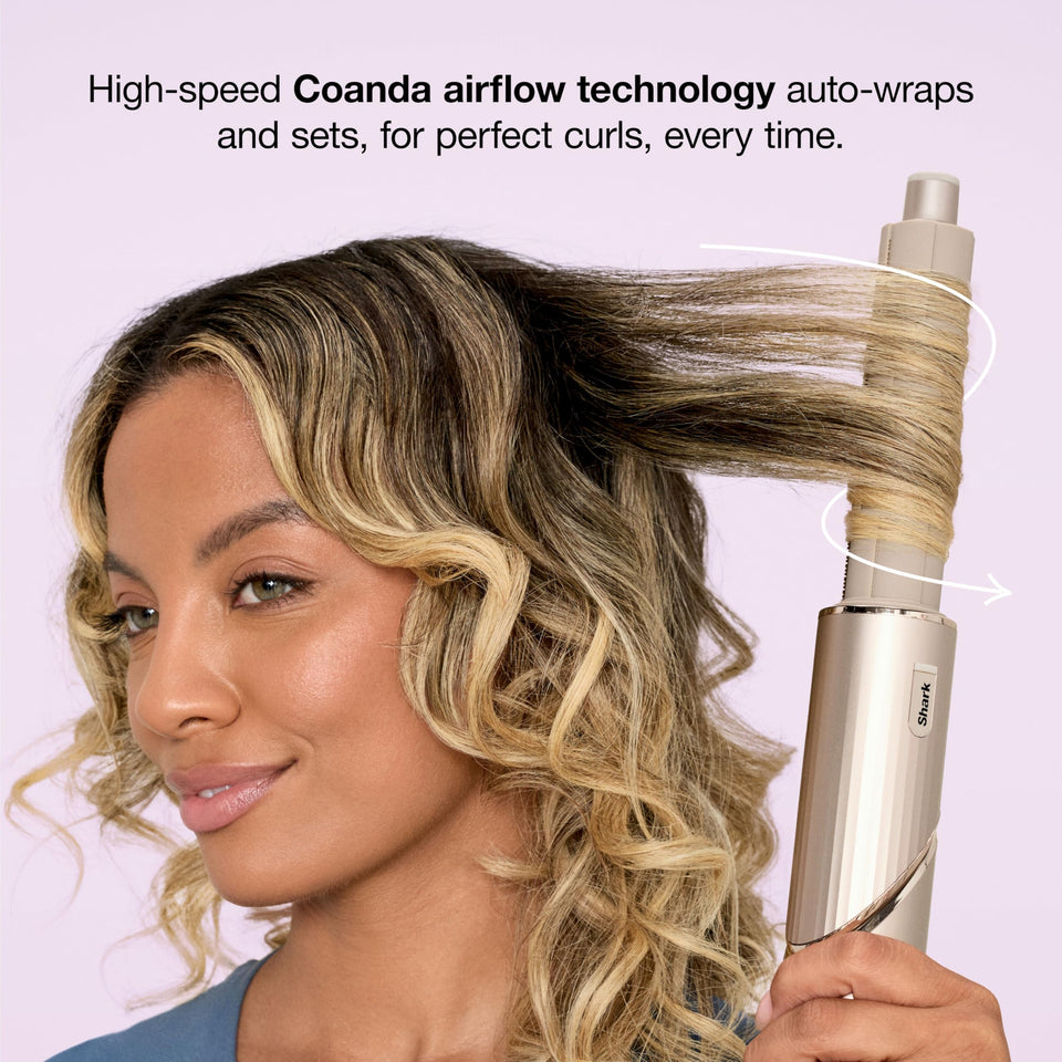 Shark FlexStyle Air Multi-Styler Drying System Hair Dryer Brush with Coanda Auto-Wrap Curlers Stone HD430
