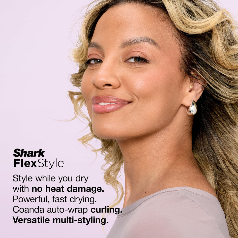 Shark FlexStyle Air Multi-Styler Drying System Hair Dryer Brush with Coanda Auto-Wrap Curlers Stone HD430