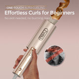 TYMO CurlPro Plus Ceramic Automatic Hair Curler with Anti-Scald Design for Long Hair Women Gold