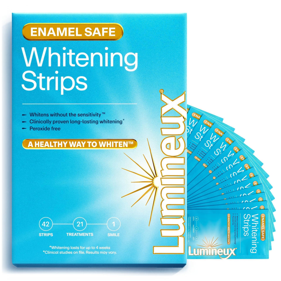 Lumineux teeth whitening strips 21 treatments peroxide free enamel safe sensitivity free - BuyO