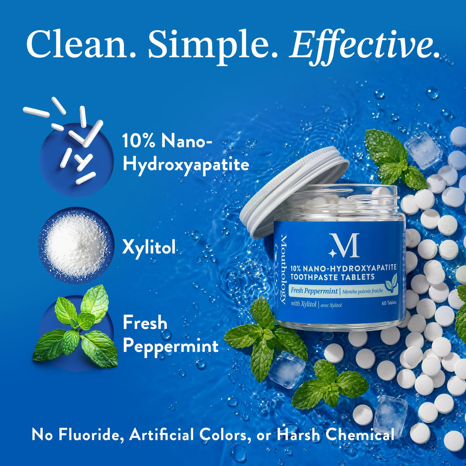 Mouthology Fluoride Free Whitening Toothpaste for Adults with Enamel Protection and Oral Care Support