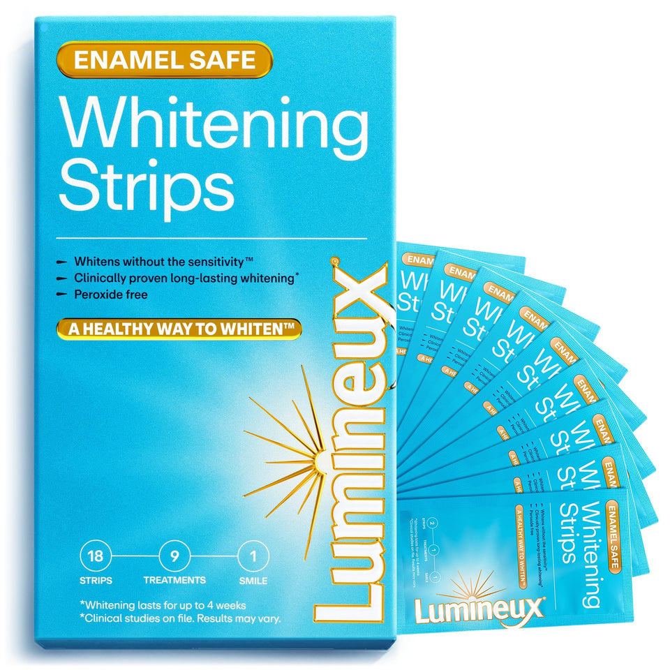 Lumineux Teeth Whitening Strips Kit Peroxide Free Formula for Whiter Teeth and Enamel Protection