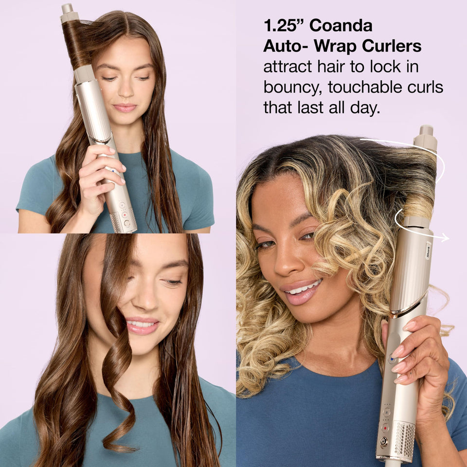 Shark FlexStyle Air Multi-Styler Drying System Hair Dryer Brush with Coanda Auto-Wrap Curlers Stone HD430