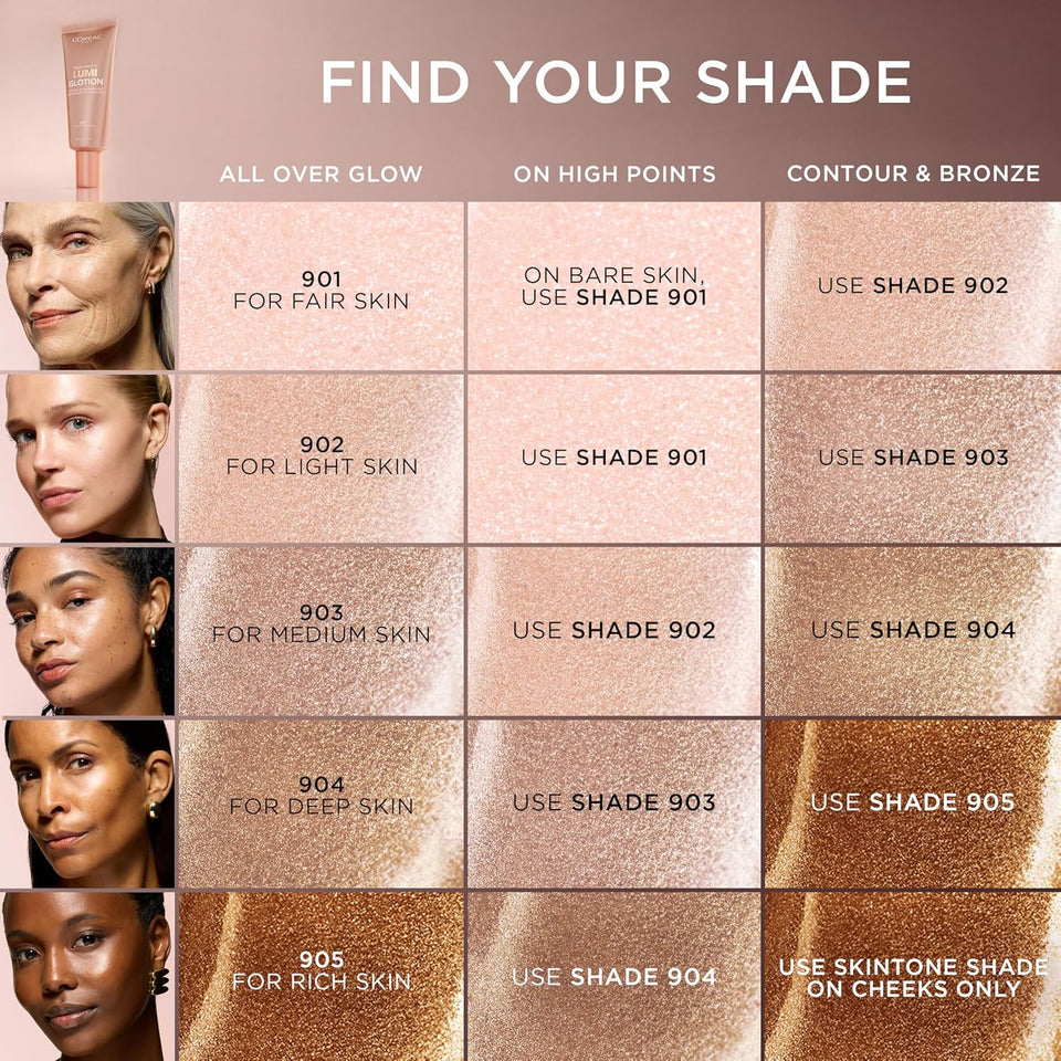 L'Oréal Paris Lumi Glotion Illuminator for Radiant Sun Kissed Skin and Everyday Makeup Glow